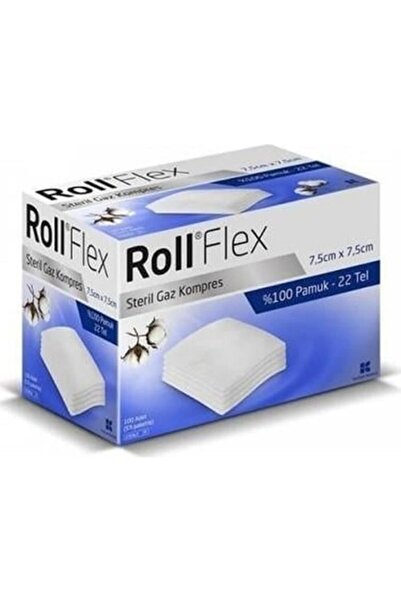 Roll Flex Steril Gaz Kompres 7.5 cm x 7.5 cm - 100'lü
