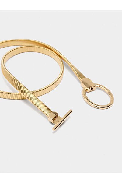 PARFOIS Kadın Gold Renk Metal Kemer