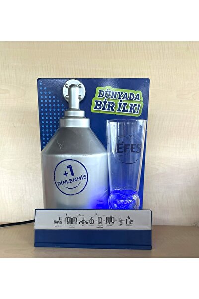 SANAT TACİRİ + 1 BİRA BARDAĞI IŞIKLI STAND IŞIKLI TABELA !! BARDAK HARİÇ !!