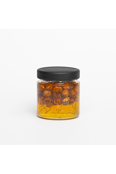 APIVEST Miere de Salcâm cu Alune de Pădure MIEREplus 270g – Miere Naturală Pr...