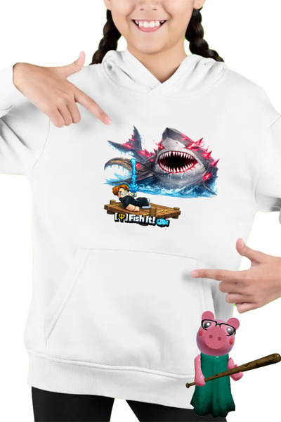 OEM Hanorac Copii Fete Pescar Roblox Rechin Sea Monster Pescar