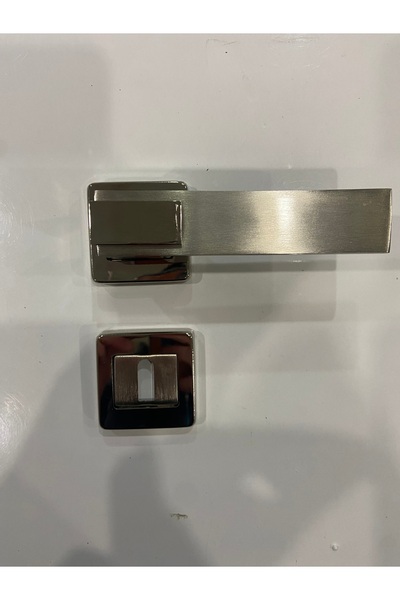 Sofuoğlu Asude Kare Rozetli Oda Kapı Kolu Çift Renk Nikel/Saten