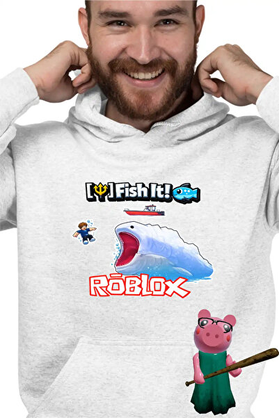 OEM Men's Hoodie Fish it Roblox Fisherman Marine Monster