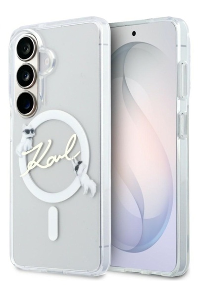 Samsung Husă Transparentă MagSafe Galaxy S26 Karl Lagerfeld IML KC Script
