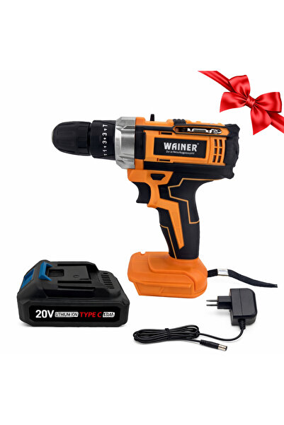Wainer Cordless Drill and Driver 20V 28Nm C20 + Battery + Charger