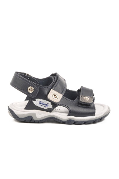 Aspor Navy Blue Red Velcro Boys Sports Sandals