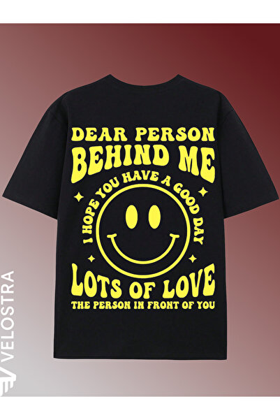 Velostra Unisex Femei Bărbați Față zâmbitoare cu imprimeu supradimensionat Co...