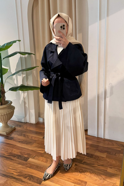 Rukayyel Apoletli Ceket - Lacivert