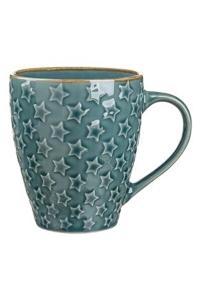 OEM Cană ceramică gri stele albastre 3D 350 ml