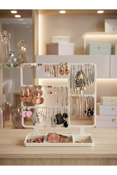 Pienar PJD-002 Çok Bölmeli Takı Standı | Küpe Kolye Bileklik Organizer | Masa...