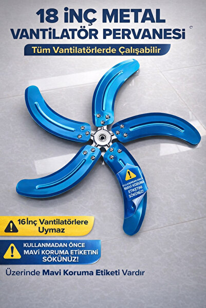 by forever 18 inç Vantilatör Pervanesi 5 kanat Metal Universial tüm modellerd...