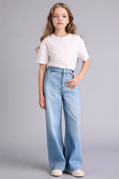 DeFacto Pantaloni blugi cu picior larg pentru fete G0304A826SM