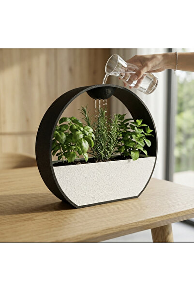 PLUS LIGHT Taş Görünümlü Kendinden Sulamalı Saksı