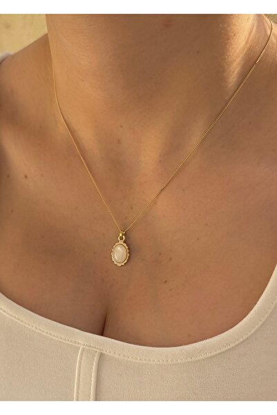 takıtarzım Kedi Gözü Gold Minimal Zincir Kadın Kolye
