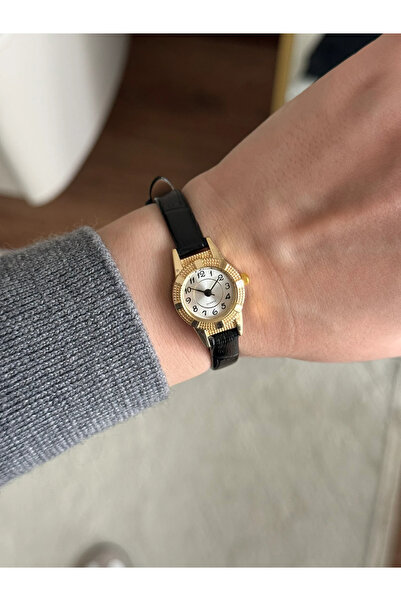 RoseandRoses Coops Patterned Leather Minimal Women's Wristwatch Black