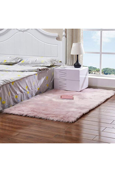 OEM Pink artificial sheepskin rug, soft, lightweight, 80x180 cm