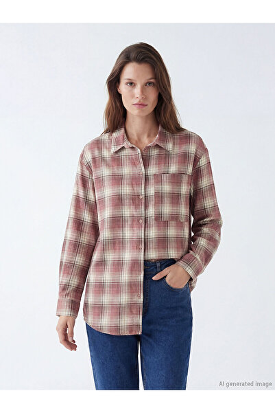 LC Waikiki Özmarka Νέας Σεζόν Καρό Γυναικείο Πουκάμισο Τουνίκ