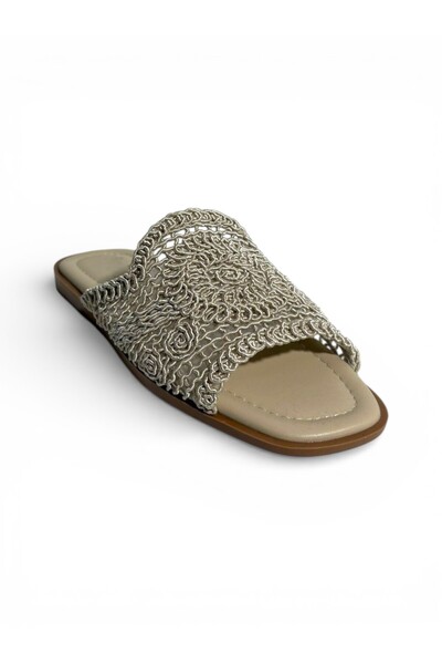 epona Γυναικεία ψάθινα πλεκτά καθημερινά άνετα Παντόφλες