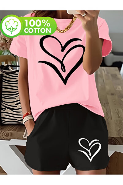 LAVİTTA Unisex Women/Men New York Custom Printed Shorts T-Shirt Set