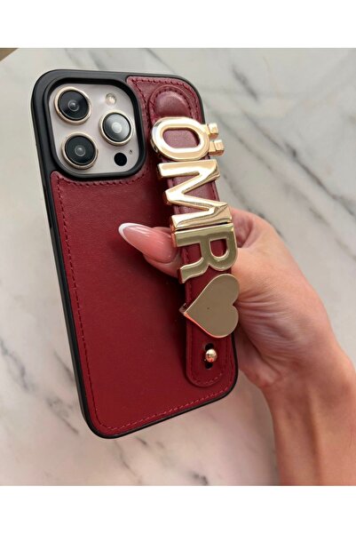 Eflatun Kılıf Kişiselleştirilebilir deri harfli kılıf iphone 16 pro max