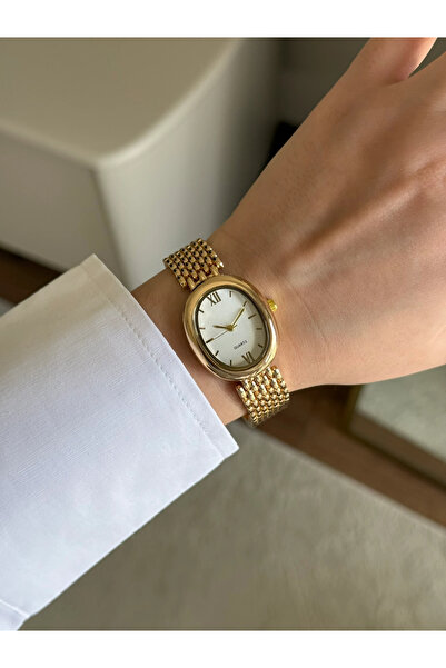 RoseandRoses Baresa Design Aesthetic Case Metal Cord Women's Wristwatch Gold