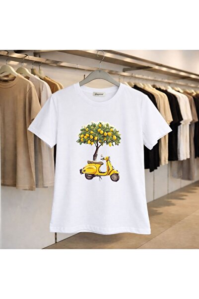 playwear Μπλουζάκι Motor Lemon Tree με στάμπα, 100% βαμβάκι, Oversize, Loose ...
