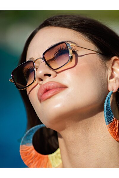 Tisaati Modern Premium Monarch Series Square Frame Uv400 Protection Women's S...