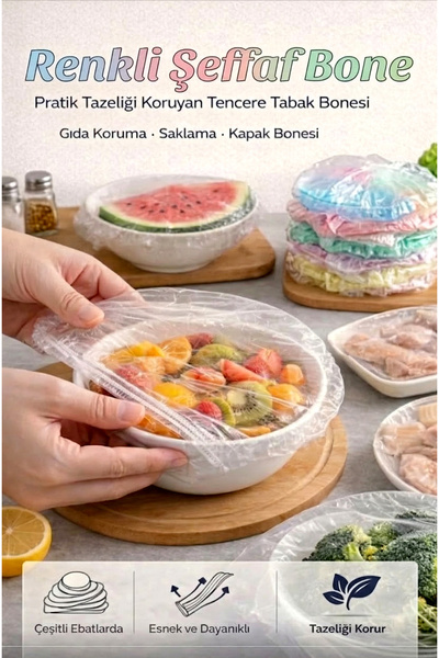 Shopping Faster 1 Adet - Pratik Tazeliği Koruyan Tencere ve Tabak Bonesi Çok ...