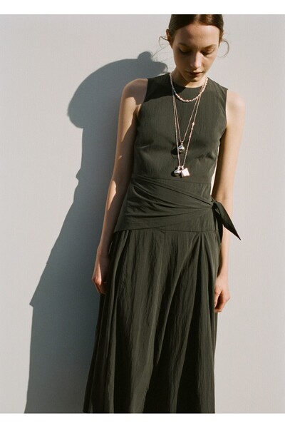 MANGO Woman Lyocell fular elbise