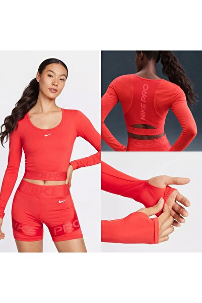Nike Pro Women's Dri-FIT Cropped Long-spor crop üst ASLAN SPORT