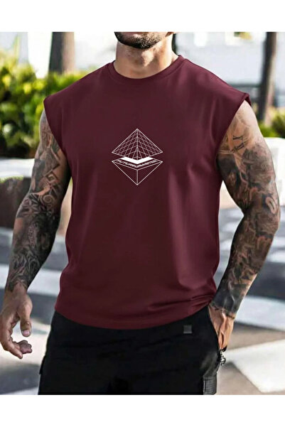 SUNFREE Geometry B Printed B Printed Men's Zero Sleeve Sportswear O Oversized...