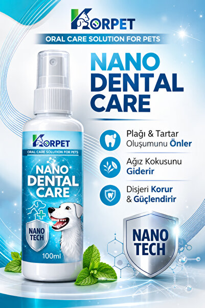 KorPet Nano Dental Care Kedi Köpek Ağız Bakım Spreyi 100 ml – Diş Temizliği, ...