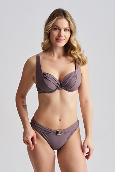 AQUAVİVA Set bikini Clarissa fără sârmă pentru femei, culoare nurcă