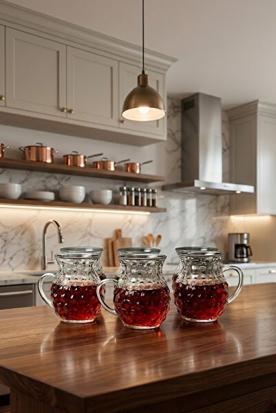 Nuha Home 6'lı Boncuklu Cam Kupa | Boncuklu Cam Kupa, Espresso Meşrubat Bardağı