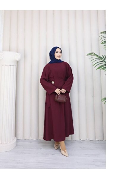 Afili butik Yandan Buckled Modal TENCEL™ Dress – Transitional , Unlined , Doe...