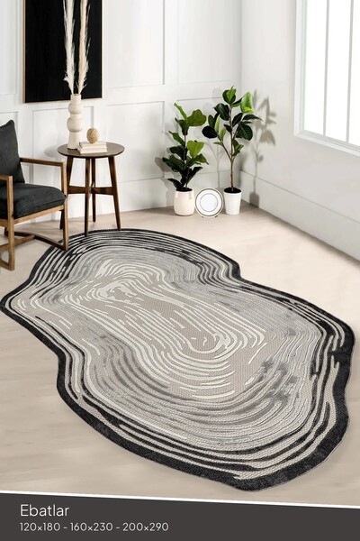 Neşem Halı Boutique Amorf AR007 Krem Yumuşak Dokulu Makine Halısı ( 80*150-80...