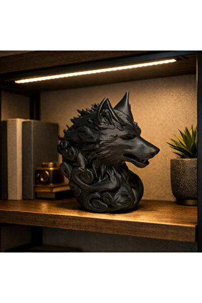 Kafs Store Dekoratif Kurt Büstü Heykel –Masa Üstü Dekor Objesi – Ev Ofis Raf ...