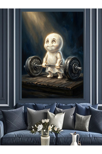 Artmeg Pânză decorativă Strong Little Ghost, care susține greutăți - Masă din...