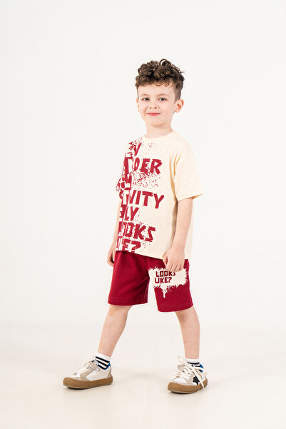 ZİMEXİ 3-4-5-6 Years 100% Cotton Shorts Suit for Boys