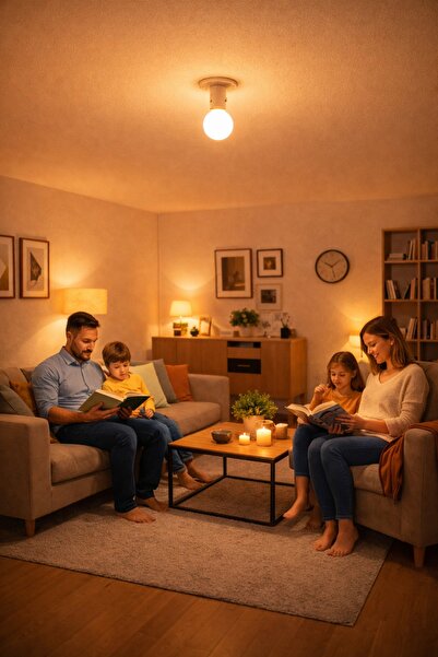 Aryes 15W E27 LED Ampul 3000K Doğal Sarı Işık 1530 Lümen Güçlü Işık