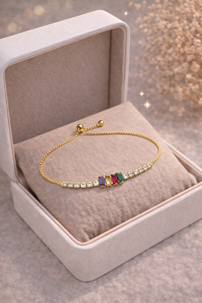 LUNEVA AKSESUAR مجموعة أساور نسائية أنيقة وراقية باللون الذهبي وقابلة للتعديل...