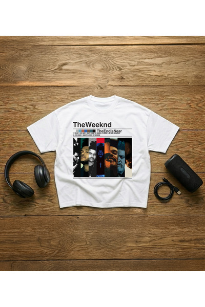 STİL-X Tricou oversize unisex cu imprimeu The Weeknd, 100% bumbac