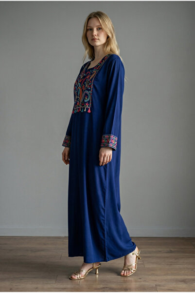 KASHKHA Very soft Cotton linen jalabiya with embroidery