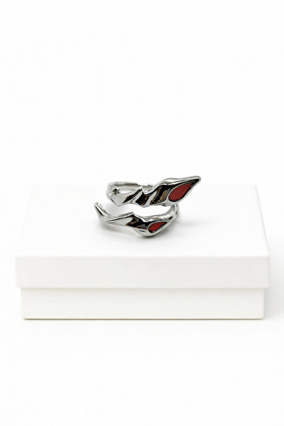 MakeWell Gothic Black Cross Design Ring with Red Stone – Gothic Punk Aestheti...