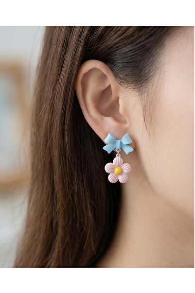HOSBUTIK Pink Flower Earrings
