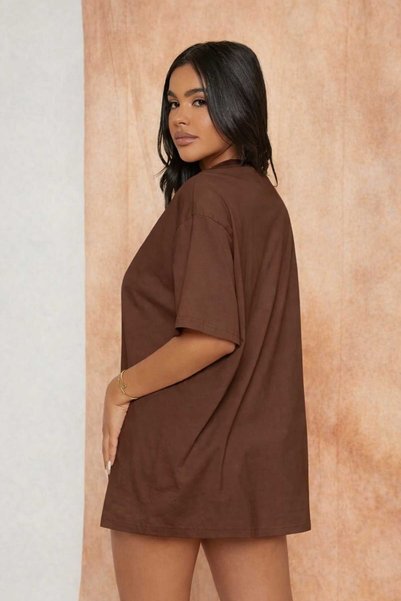 BiavSi Unisex Crew Neck 100% Organic Cotton Oversize Boyfriend T-Shirt