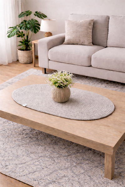 ÖRGÜM Bohem Tarzı Orta Sehpa Örtüsü Dekoratif Örtü 60x40 Cm