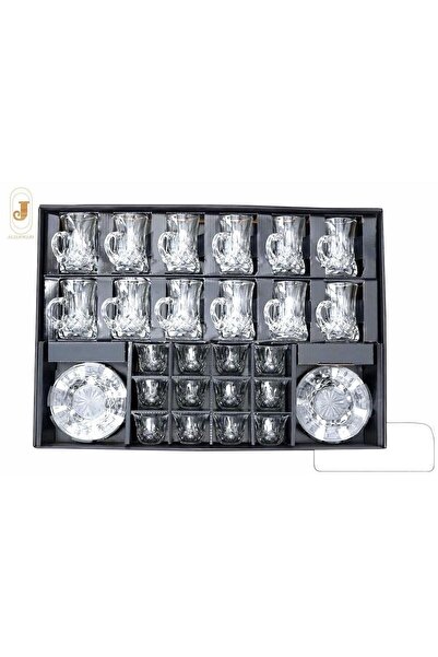 aljahwari Luxury Crystal Tea and Coffee Set, 36 Pieces, AB-54772