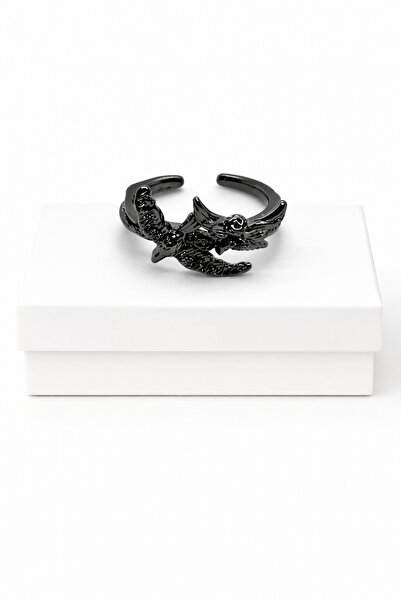 MakeWell Gothic Dragon Wing Purple Heart Stone Ring – Adjustable Gothic Punk ...