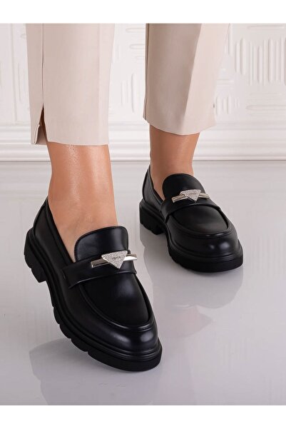 CAROLIE Pantofi sport Sudera negri pentru femei, din piele sintetică, mărimea 39